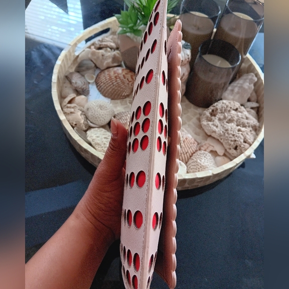 Tory Burch Scallop Polka Dot Clutch EUC - Picture 7 of 12